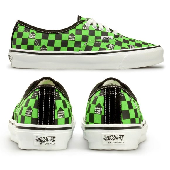 Vans x Dover Street Market OG Authentic LX DSM Checkerboard (Fluro Green) - Picture 3 of 12